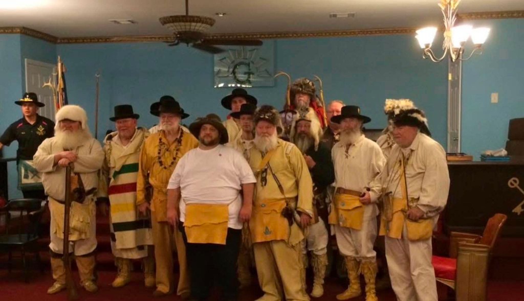 Mississippi Mountain Men Degree Team and Dante Lodge brethren conferring degrees in 2015